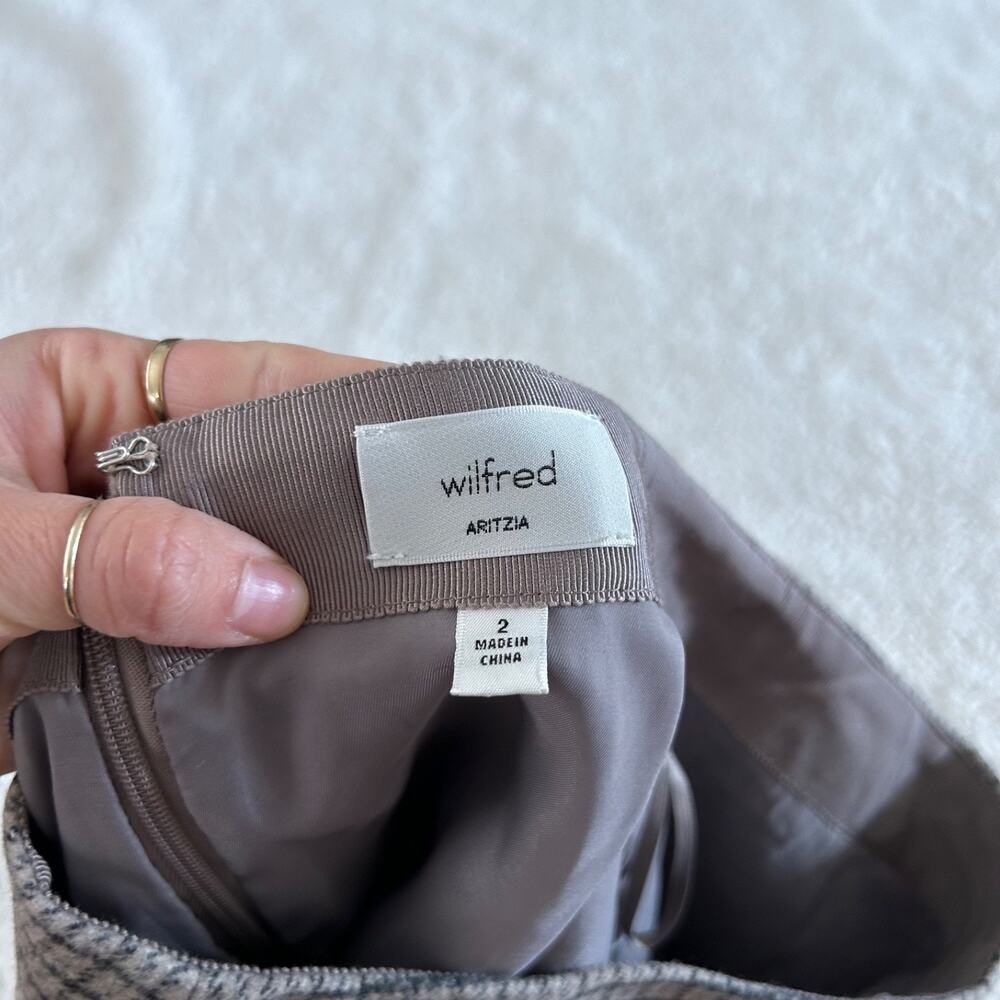 Aritzia Wilfred Women Plaid Mini Skirt Sz 2 MultiColor Preppy Office Work Attire - Picture 5 of 6